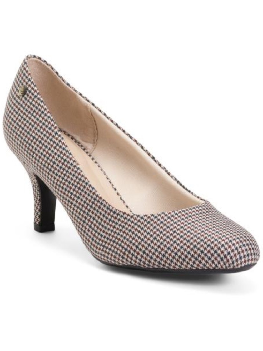 LifeStride Classic Houndstooth Mid Heel Pump in Multi-Color